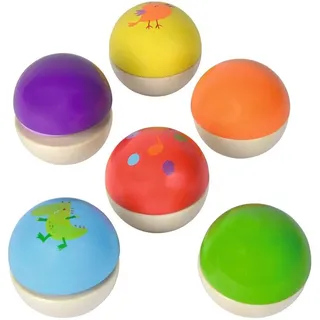Eichhorn Klangkugeln 6 Bunte Holzkugeln mit Sound