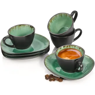 Sänger Espressotassen SET Palm Beach - 8 teilig aus Steingut , Keramik , 8-teilig , kratzfest , Geschirr, Tassen, Espressotassen
