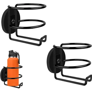 Magnetischer Auto Getränkehalter Boot, 2 Stück Universal Getränke Halter Flaschenhalter Becherhalter Auto Edelstahl Cup Holder Car Bierhalter Halterung Wasserbecherhalter, Schwarz