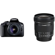 Canon EOS 2000D Spiegelreflexkamera - mit Objektiv EF-S 18-55 F3.5-5.6 III & EF-S 10-18mm F4.5-5.6 is STM Ultraweitwinkel Objektiv (67mm Filtergewinde) schwarz