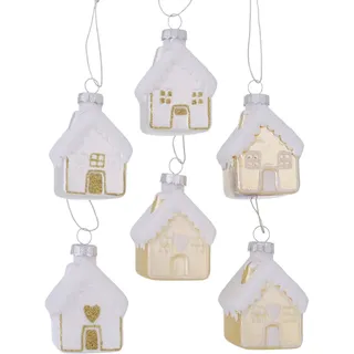 BOLTZE Nellas Haus Weihnachtsanhänger Sortiert 6cm (1 Stück)