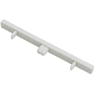 GARDINIA Endstücke für Aluminium-Vorhangschienen und Gardinenschienen, 3-läufig, 2 Stück, Kunststoff, Weiß (Packung mit 6)