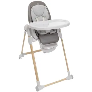 Chicco Polly Armonia Kinderhochstuhl für Babys von Geburt bis 40 kg, 9 Höhenstufen, klappbar, verstellbarer Fußstütze, Hochstuhl 3in1,Kompakt verstaubar, 4 Räder,mit neugeborenaufsatz, Braun