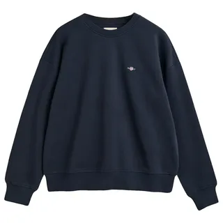 GANT Damen Shield C-Neck Sweatshirt, Evening Blue, XXL EU