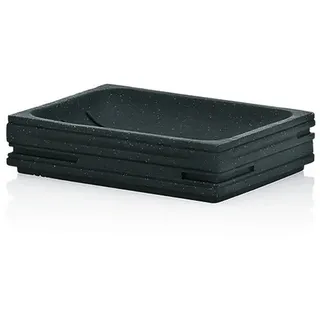 Kela Seifenschale , Schwarz , Kunststoff , 8.5x3x11.5 cm , Badaccessoires, Seifenschalen