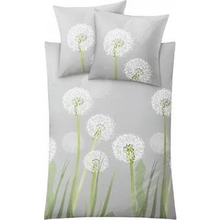 KLEINE WOLKE Belfiore floral Grau 135 x 200 cm + 80 x 80 cm
