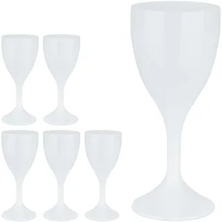 Relaxdays Weingläser Weingläser, Weiss
