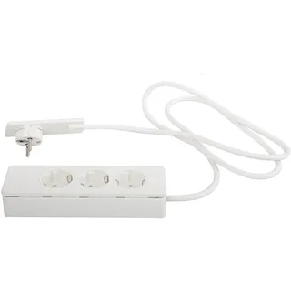EVOline Plug-Verlängerung mit 3-fach weiß Schutzkontakt 1St.