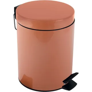 Spirella Kosmetikeimer "Sydney Terracotta Rot" Mülleimer Treteimer Abfalleimer - 5 Liter – mit herausnehmbaren Inneneimer
