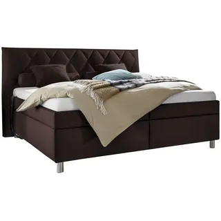 Esposa Polsterbett , Dunkelbraun , Textil , Birke , Schichtholz , H2 , Höhe ca. 16 cm , 160x200 cm , Über- und Sondergrößen erhältlich, Bezug abnehmbar/waschbar, Ober- und Unterseite versteppt, wendbar, atmungsaktiv,Über- und Sondergrößen erhältlich, Lattenrost, Matratze, gepolstertes Kopfteil, Stoffauswahl, motorische Verstellung des Lattenrostes, in verschiedenen Größen erhältlich,Federholzleisten verleimt, Federleisten mit Duokappen, verstellbar, Motorverstellung , Schlafzimmer, Betten, Polsterbetten