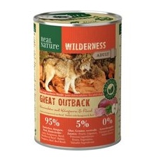 REAL NATURE WILDERNESS Adult Great Outback Kaninchen, Känguru & Rind 6x400 g