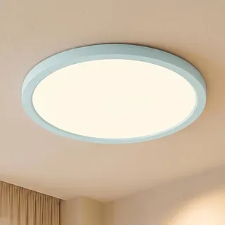 LQWELL LED Deckenleuchte Ultra Dünn Blau 22cm 18W 4000K