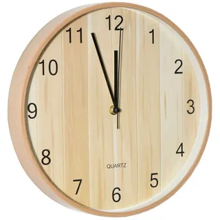 Romimex Wanduhr, Beige, Kunststoff, 30 x 30 x 2 cm