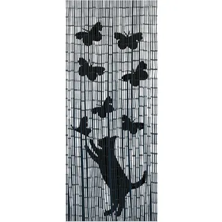 Wenko Bambusvorhang Katze & Schmetterling 90 x 200 cm