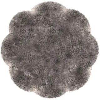 Heitmann-Felle Blüte Fellteppich Ø 140 cm Grau
