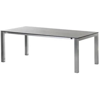 Diamond Gaden Palermo Ausziehtisch Edelstahl/HPL 210/270-330x100 cm ohne Beine