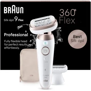 Braun Silk-épil 9 Flex 9-030 3D Epilierer Weiß/Rosa Titan