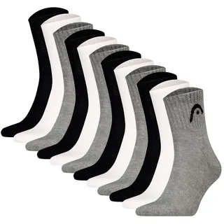 Head Socken All Sports Training Short Crew 12er Pack Grau/Schwarz/Weiß 39-42