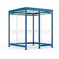 Überdachungssystem WSM Köln K2 b/c, B 2165 x T 2165 x H 2510 mm, Bausatz, enzianblau RAL 5010