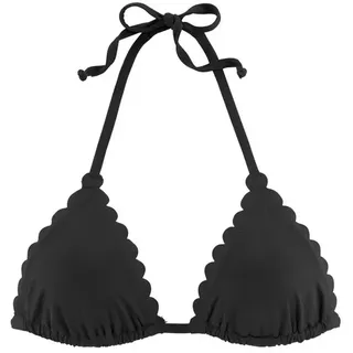 LASCANA Triangel-Bikini-Top »Scallop«, mit gelaserter Wellenkannte LASCANA schwarz Gr.34 Cup C/D