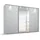 Schwebetürenschrank RAUCH "Kleiderschrank Schrank Garderobe OTELI inkl. 3 Innenschubladen", grau (seidengrau), B:278cm H:214cm T:68cm, Holzwerkstoff, Schränke, Schwebetürenschrank, mit Mittelspiegel und Passepartout optional mit Beleuchtung