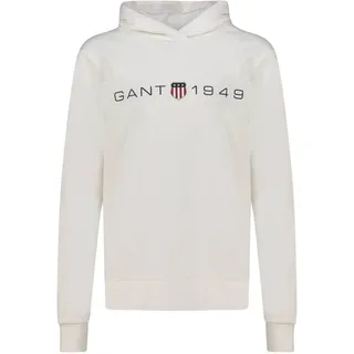 GANT Damen REG Printed Graphic Hoodie Kapuzenpullover, Eggshell, L