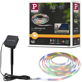 Paulmann Lichterkette Kunststoff 3m inkl. Dämmerungssensor und Akku schwarz