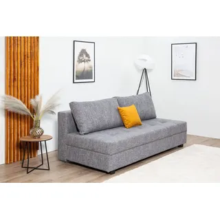 Collection AB Schlafsofa »DARIA inklusive Schlafunktion und Bettkasten« Schlafsofa,Bettfunktion,Bettkasten,inklusive Rückenkissen,Federkern, grau