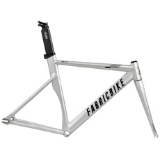 FabricBike AERO - Fixed Gear Fahrrad Rahmen, Single Speed Fixie Fahrrad Rahmen, Aluminium Rahmen und Carbon-Gabel, 5 Farben, 3 Größen, 2,145 kg (Größe M) (Space Grey & Black, S-49cm)