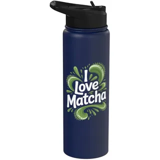 Ich liebe Matcha Bold Green Energy Stainless Steel Insulated Water Bottle