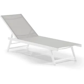 LECO Elina Sonnenliege 149 x 63 x 0 cm Weiß/Grau