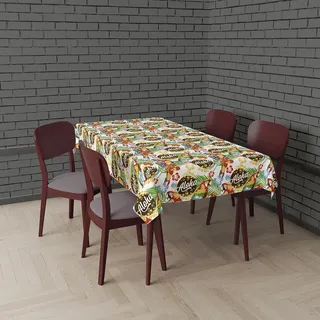 FIESTAS GUIRCA | Aloha Sommer Tischdecke Multicolor (137x274 cm) - Tischdekoration für Abschlussfeiern und Hawaii-Themenpartys - Ideal für Sommerfeiern und Events - Multicolor