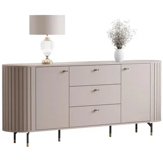 Lookway Kommode Elodie 190 2T3S Kaschmir , Holzwerkstoff , 190x81x40 cm , Kleinmöbel, Kommoden, Sideboards