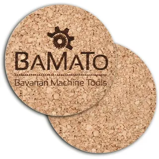 BAMATO Kork Untersetzer mit Lasergravur