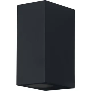 Osram ENDURA Classic Square Updown Außen-Wandleuchte, schwarz, GU10-Sockel (max 35W), kann mit einfacher oder smarter Lampe bestückt werden, Down oder Up/Down Leuchtenvariante, Schutzklasse IP44