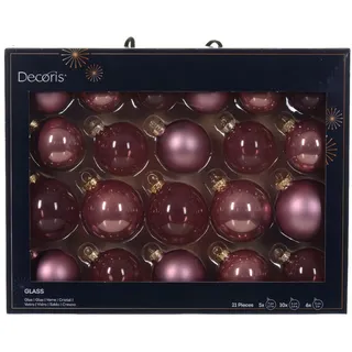 Decoris Weihnachtskugel-Mix 21-tlg.