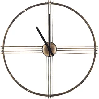 BELIANI Wanduhr Metall Gold ø 64 cm im Metallic Look Altgold Antikgold Rund Minimalistisch Retro - Gold, Schwarz