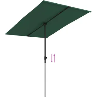 vidaXL Sonnenschirm mit Aluminium-Mast 2x1,5 m Grün - Grün