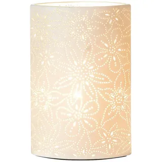 Tischleuchte , Keramik , Blume , oval , 20x35x11 cm , Ce , Wippschalter , Lampen & Leuchten, Innenbeleuchtung, Tischlampen, Tischlampen