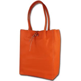 Toscanto Damen Shopper Schultertasche Leder tasche orange OTT112SO