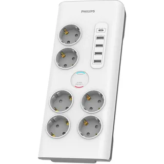Philips Steckdosenleiste 2 m Weiß 6 St.