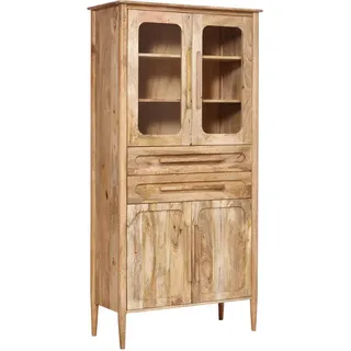 Livetastic Buffet , Naturfarben , Holz , Mangoholz,Mangoholz , massiv , 3 Fächer , 2 Schubladen , 90x180x40 cm , Küchen, Küchenmöbel, Buffetschränke