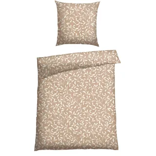 SCHIESSER Bettwäscheset Liliebeth - Renforcé - 2-teilig - 135 x 200 cm - Sand