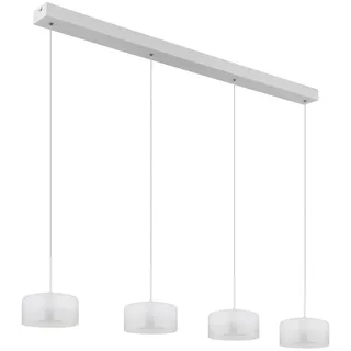 Globo Led-Hängeleuchte , Klar, Opal, Weiß , Metall, Kunststoff, Glas , 52 mm , 15x150x105 cm , Ce , beliebig kürzbar , Lampen & Leuchten, Leuchtenserien