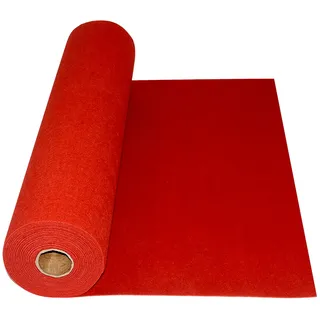 uyoyous Roter Teppich Läufer 1 x 10 m, Dicke: 5.5mm, 340 g/m2 Hochzeit Läufer VIP Event Teppich Gangläufer Empfangsteppich Messeteppich Lang Teppich für Party, Zeremonie, Hochzeit Dekoration