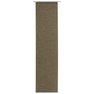 GARDINIA Flächenvorhang Natur-Optik inklusiv Aluminium Unterprofil, von unten einkürzbar, 60 x 245 cm, Nougat