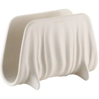 Guzzini - Tierra, Serviettenhalter, Recycelter Kunststoff - Milchweiß, 16 x 8 x h11 cm - 197200156, Milchweiss