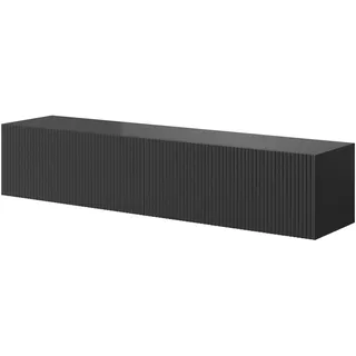 Selsey TV-Lowboard 140 cm Schwarz MDF