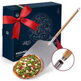 Blumtal Pizzaschieber Pizzaschaufel Pizzaschieber 40 - 30cm 12 Zoll Pizza schieber,Pizzaschieber mit Großer Fläche und Abnehmbaren Griff