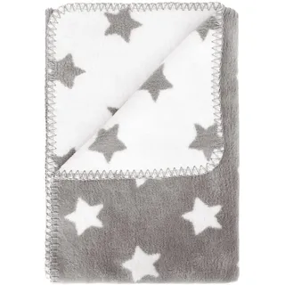 kids&me® warme Babydecke Oeko-TEX - graue Decken für Babys 100% Bio-Baumwolle Made in Germany - kuschelige Baumwolldecke (KBA) 75x100cm - Baby-Wolldecke für Jungs und Mädchen